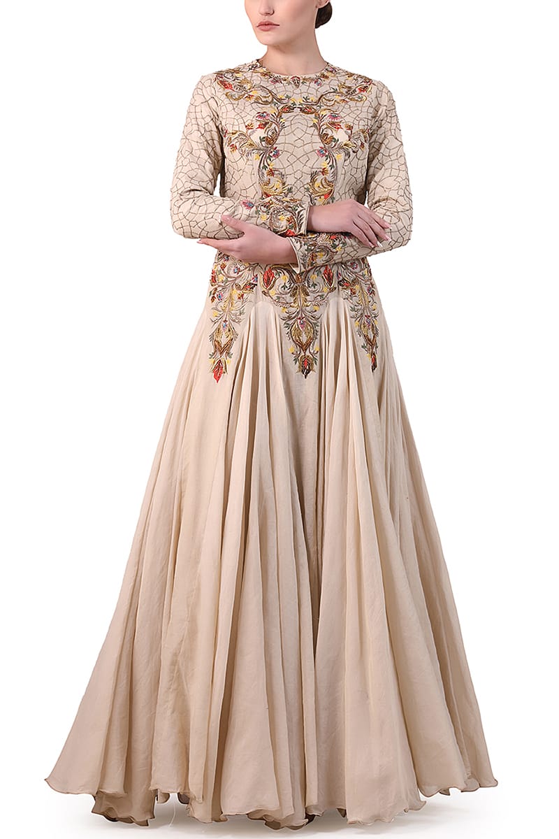 Geometric & Floral Embroidered dress - samantchauhan