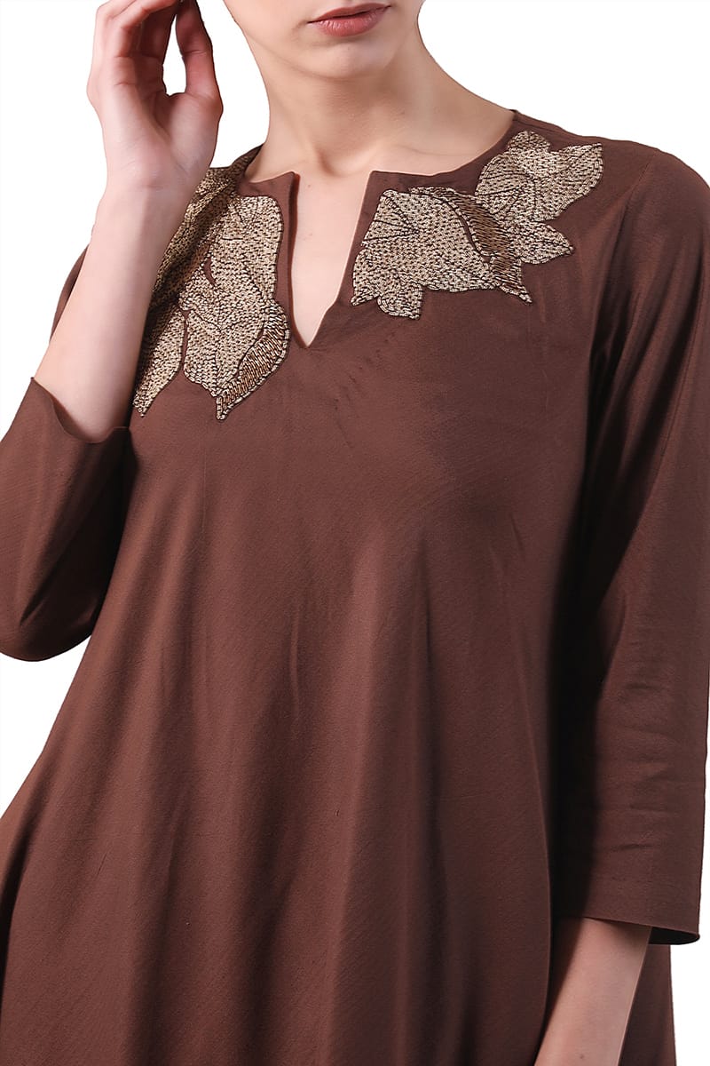 Hand - Embroidered Asymmetric Kurta & Palazzo - samantchauhan