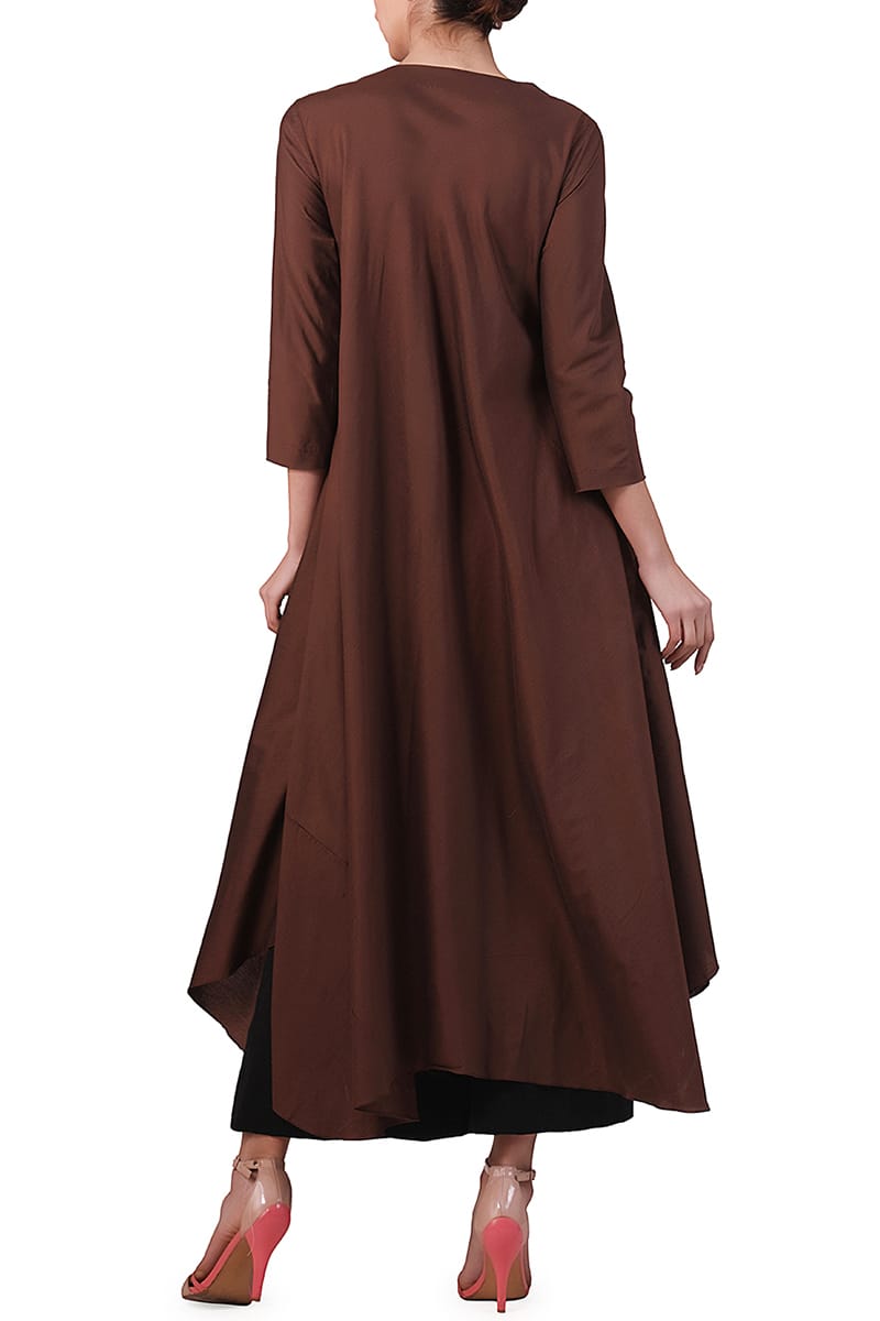 Hand - Embroidered Asymmetric Kurta & Palazzo - samantchauhan