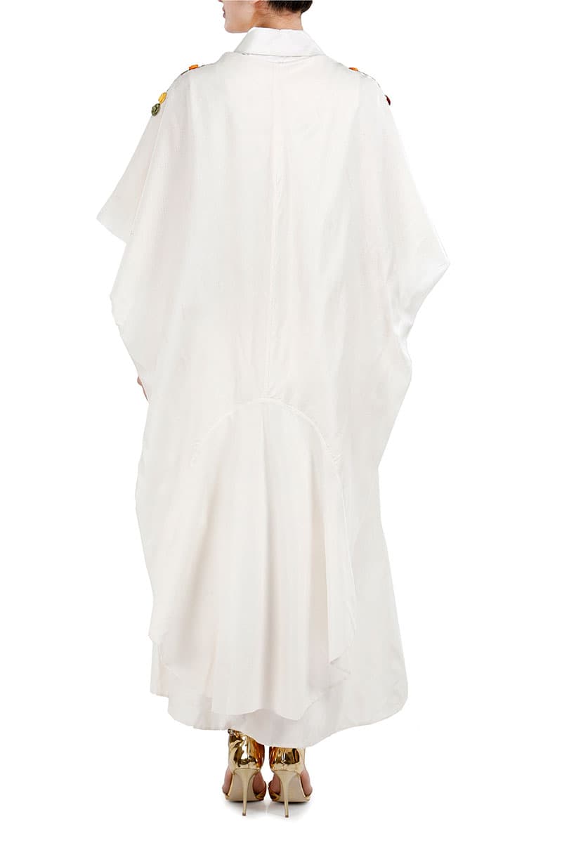 Kimono Sleeves Asymmetric Kaftan - samantchauhan