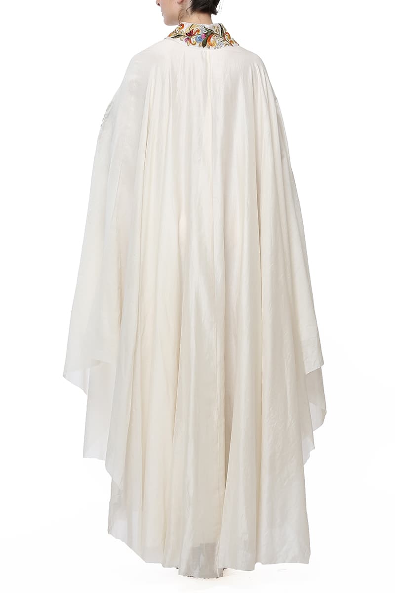 Lapelled - Collared Embroidered Kaftan - samantchauhan