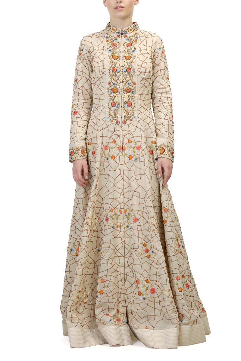 Long Embroidered Gown - samantchauhan