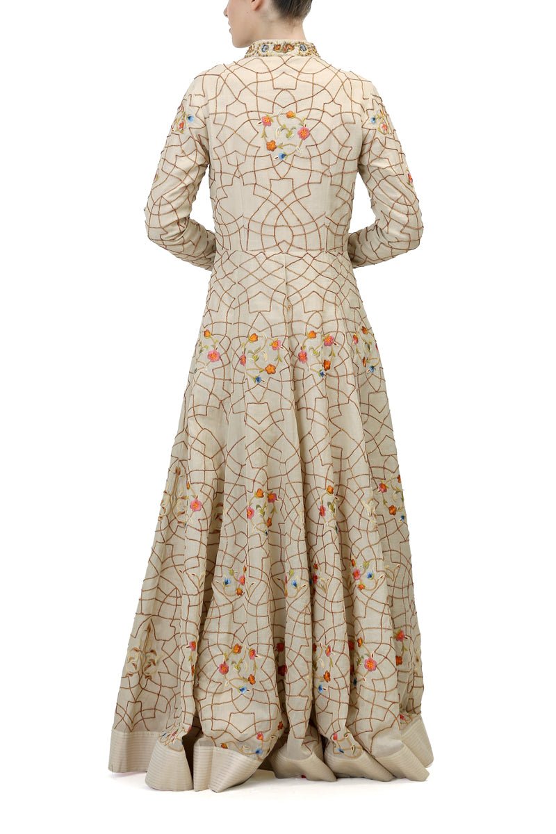 Long Embroidered Gown - samantchauhan