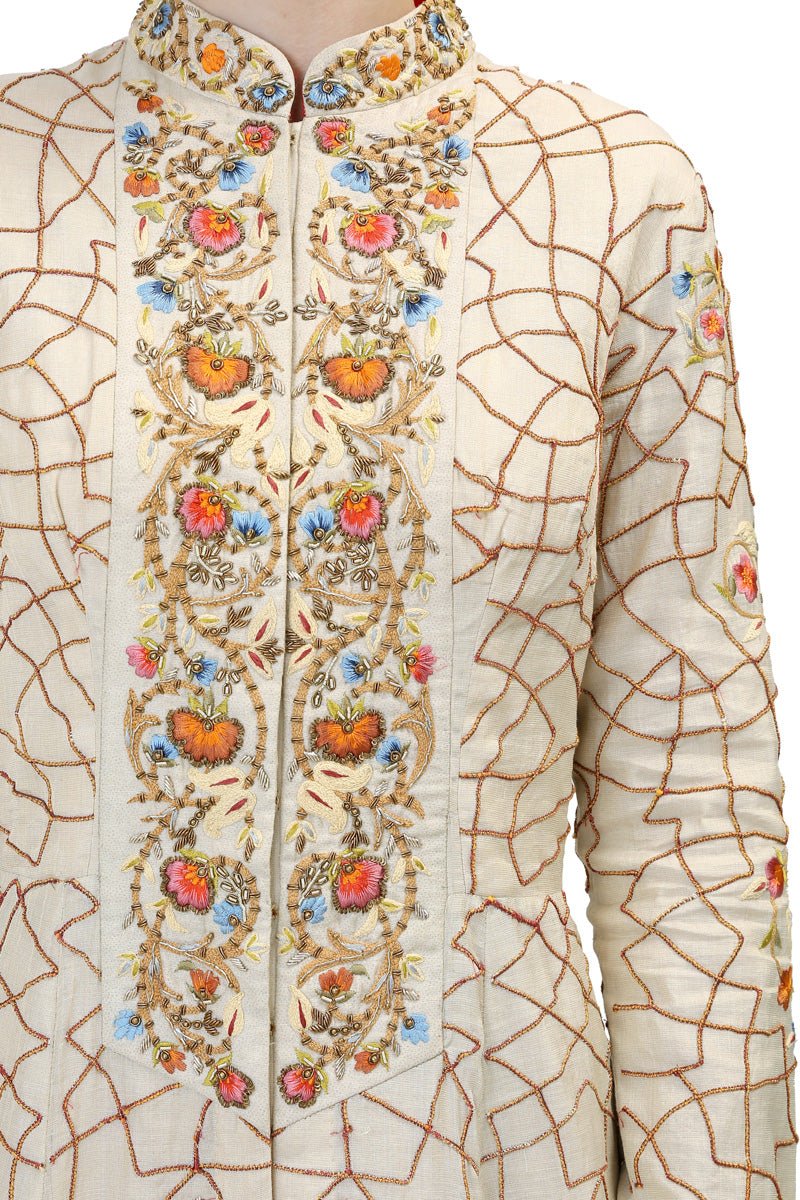 Long Embroidered Gown - samantchauhan