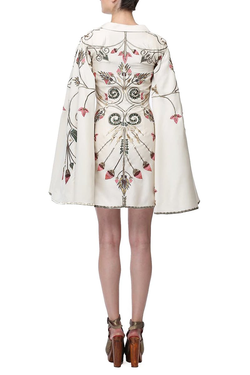 Long Peplum Sleeves Dress - samantchauhan