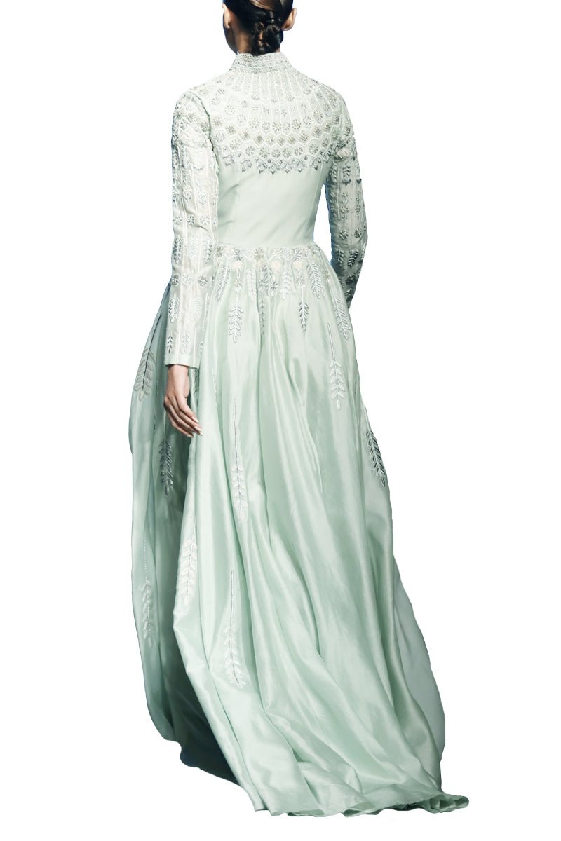 Mandarin Collared Gown - samantchauhan