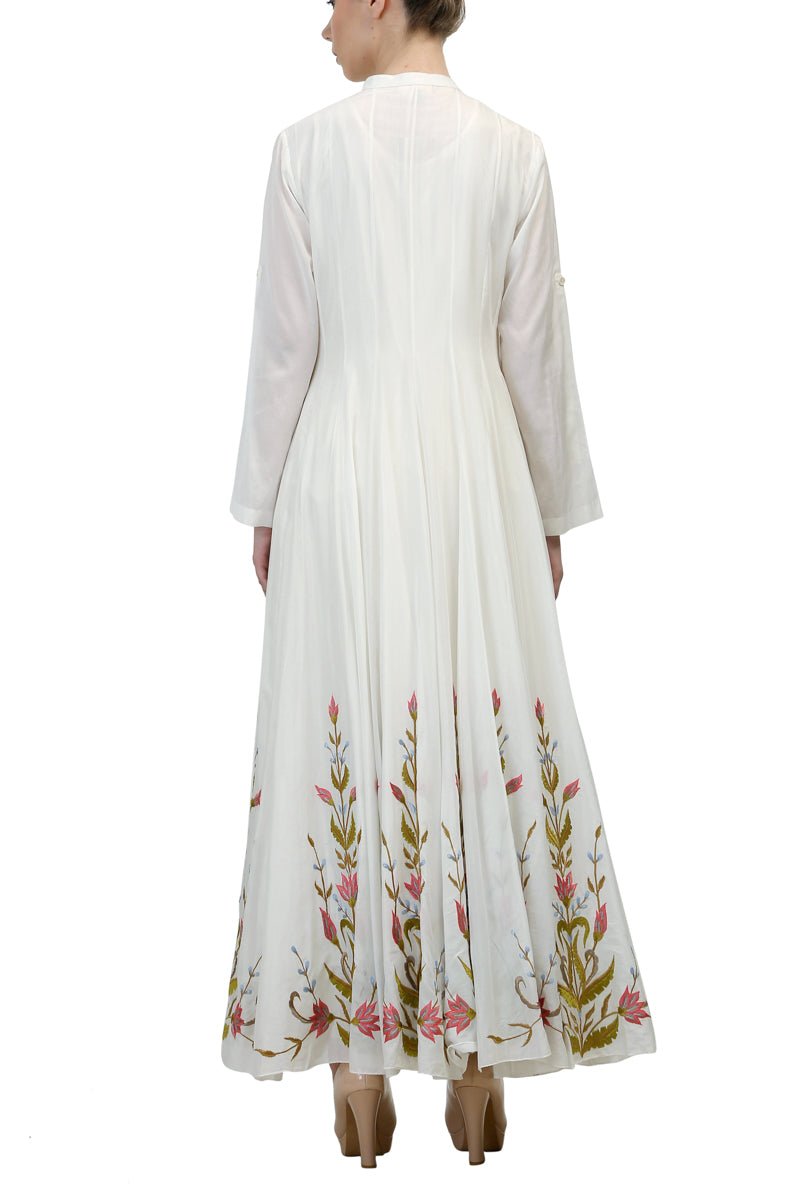 Mandarin Paneled Dress - samantchauhan