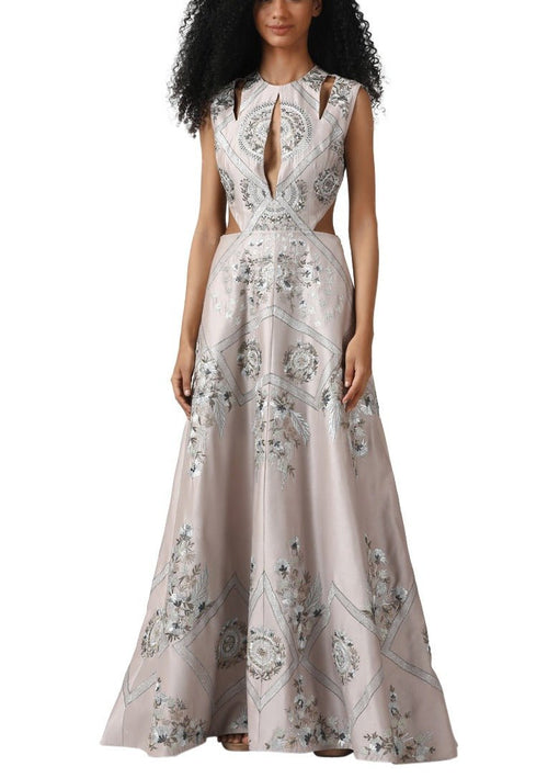 Neck & back cutout gown - samantchauhan
