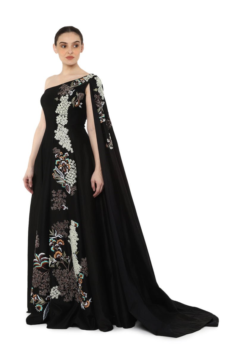 ONE SHOULDER GOWN - samantchauhan