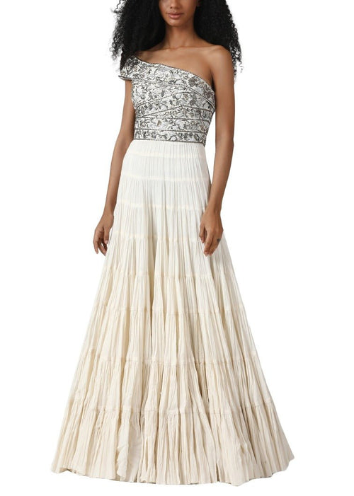 One shoulder tier gown - samantchauhan