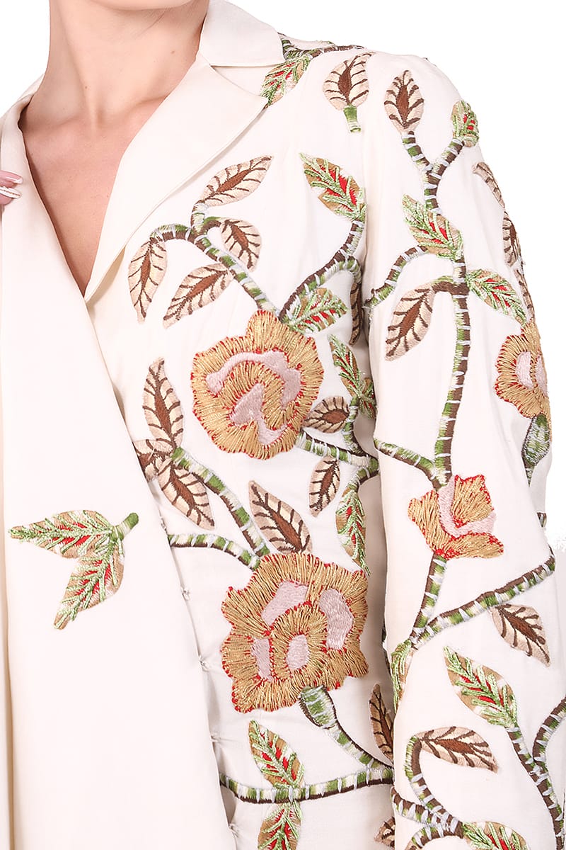 One - sided Overlap Sleeve Gown - samantchauhan