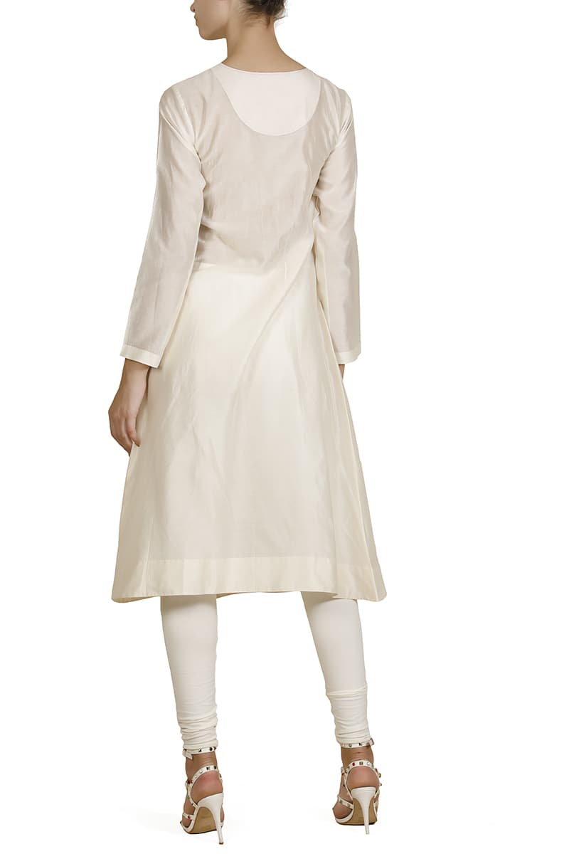 Overlap Angarakha Embroidered Kurta - samantchauhan