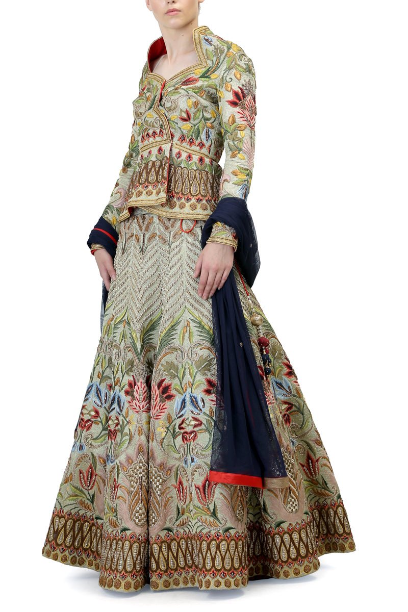 Overlap Blouse & Lehenga set - samantchauhan