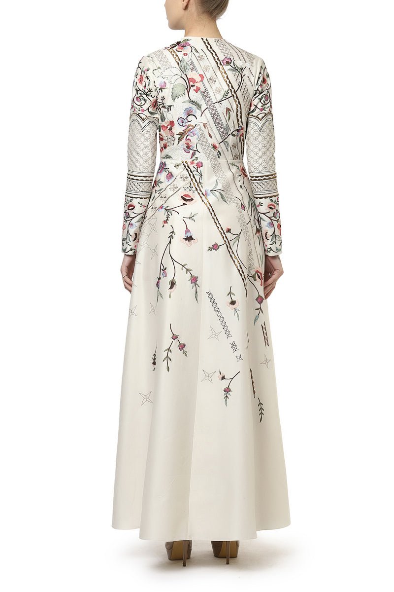 Paneled Embroidered Gown - samantchauhan