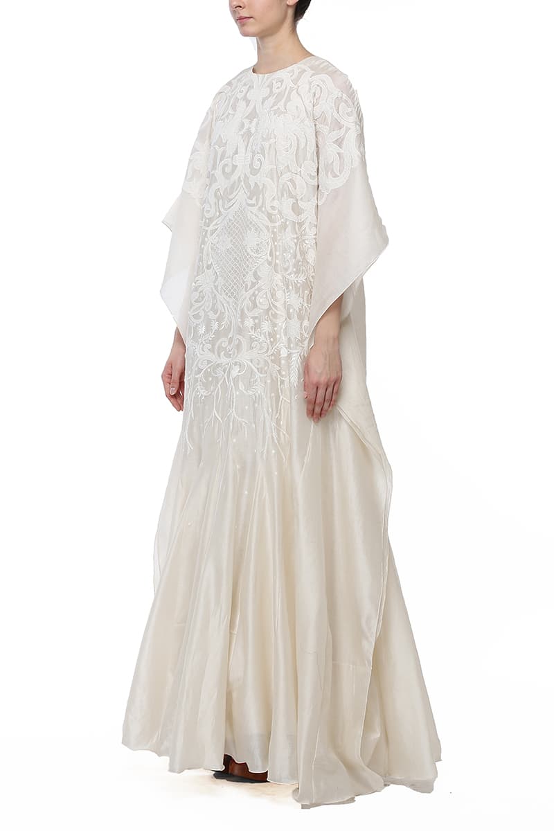 Panelled Floor - length Embroidered Kaftan - samantchauhan