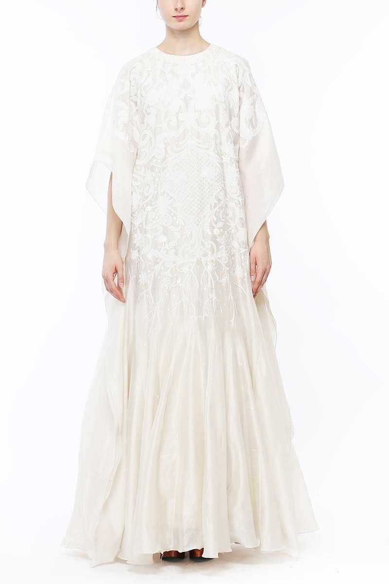 Panelled Floor - length Embroidered Kaftan - samantchauhan