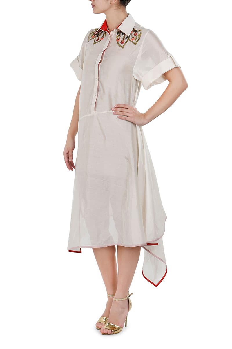 Panelled Shirt Dress - samantchauhan