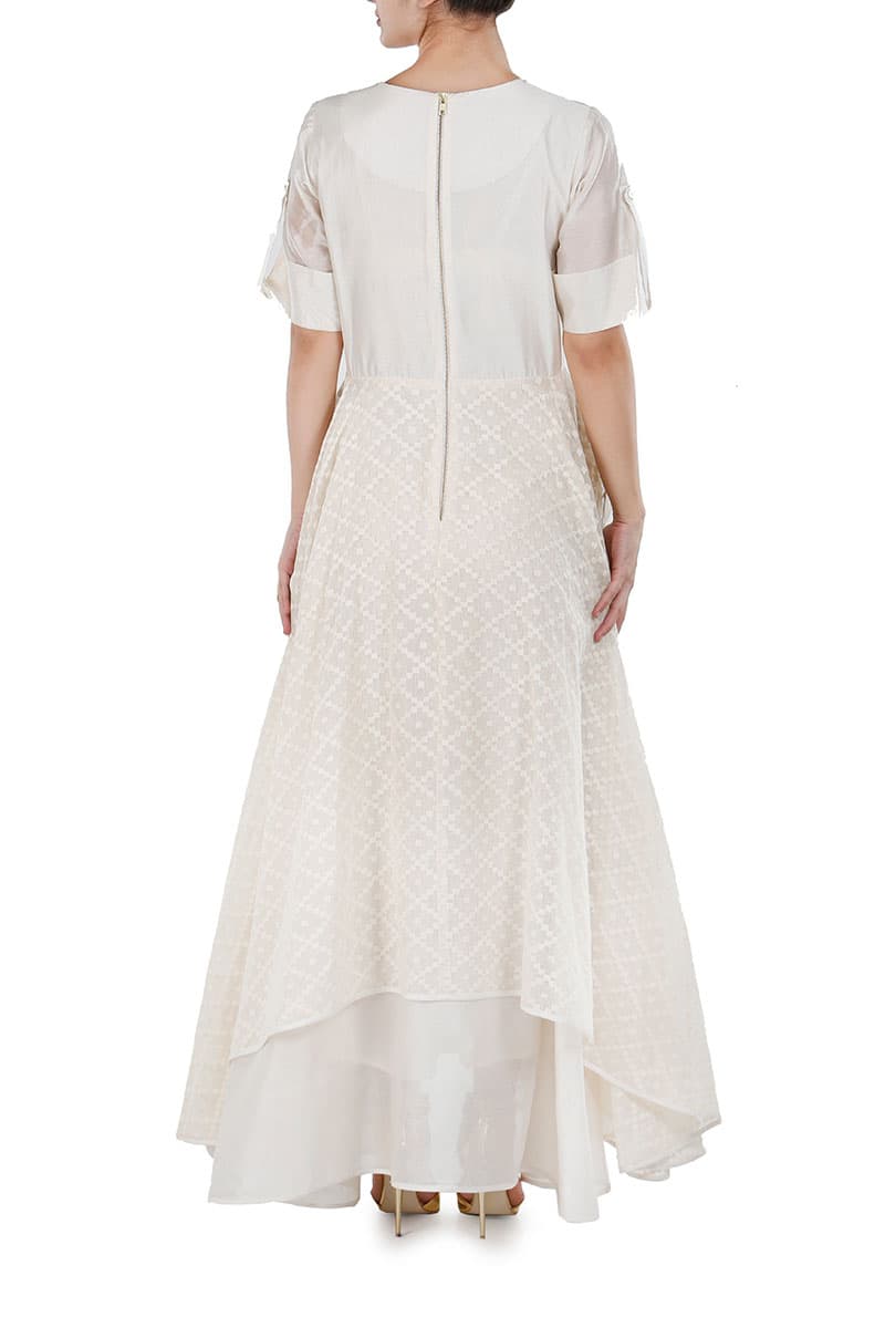 Peplum Embroidered Dress - samantchauhan