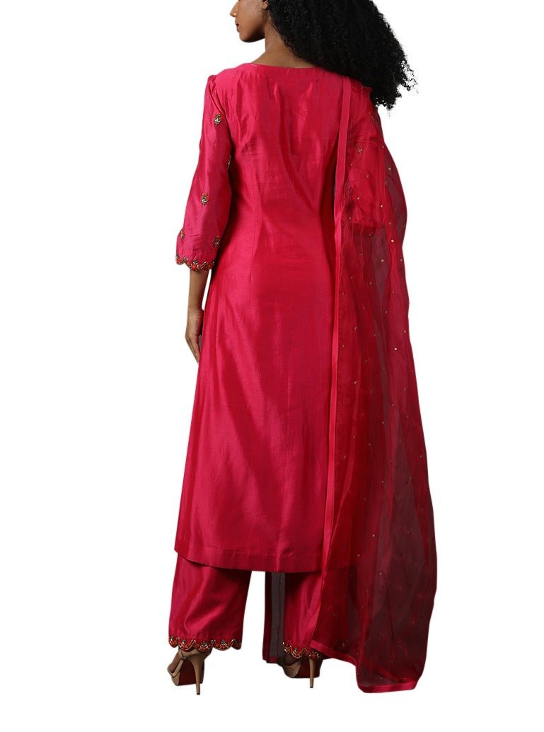 Pink kurta set with sarara - samantchauhan