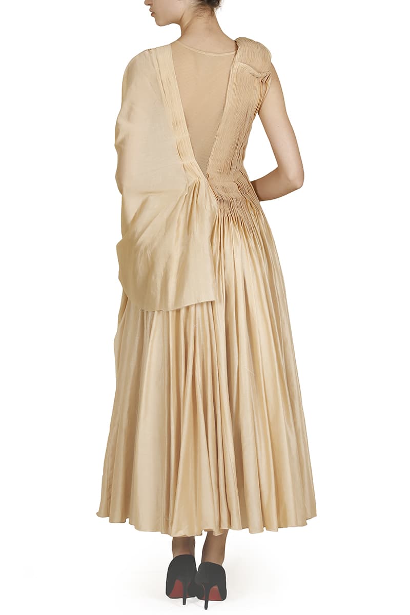 Pleated Drape Gown - samantchauhan