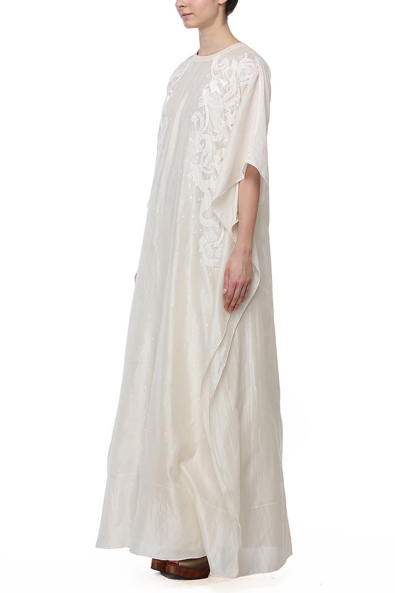 Relax fit Floor length Embroidered Kaftan - samantchauhan