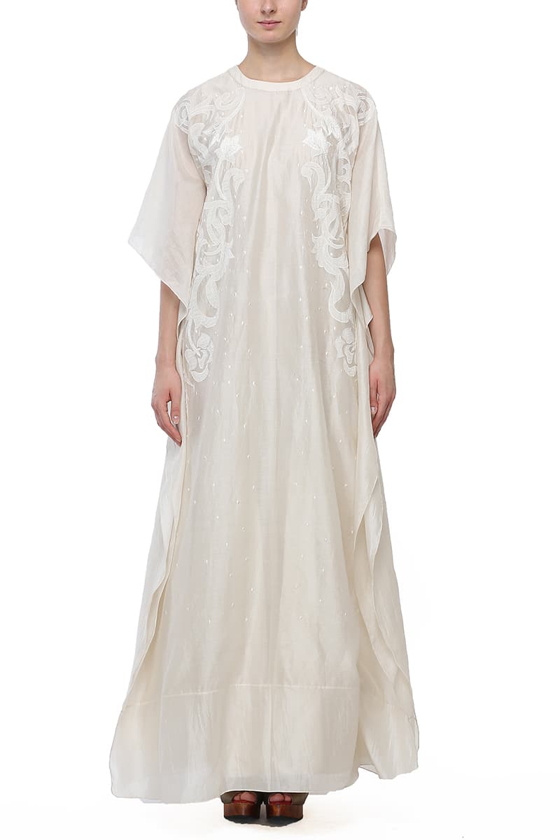 Relax fit Floor length Embroidered Kaftan - samantchauhan