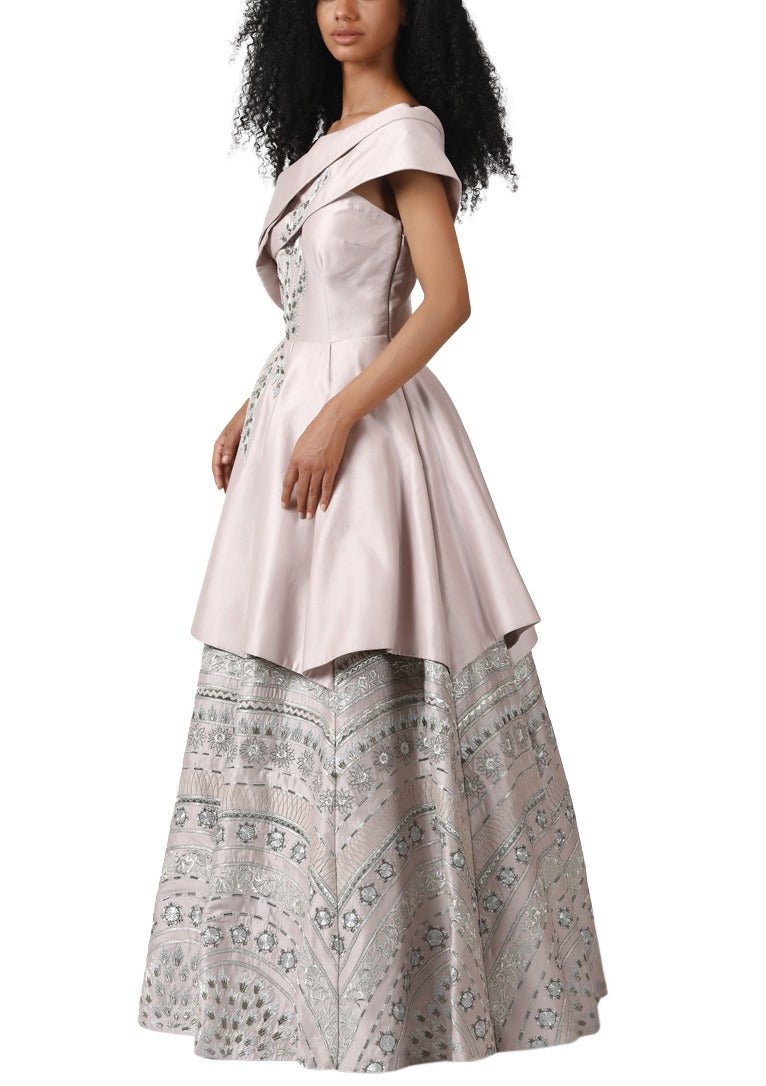 Ruffle one shoulder gown - samantchauhan