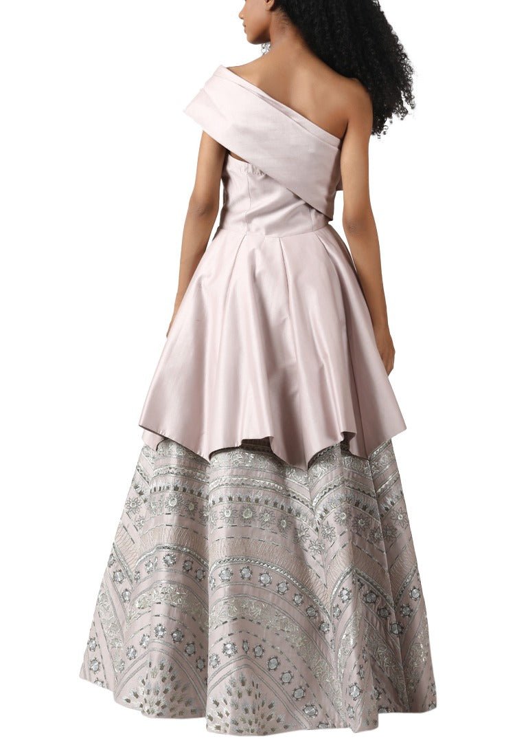 Ruffle one shoulder gown - samantchauhan