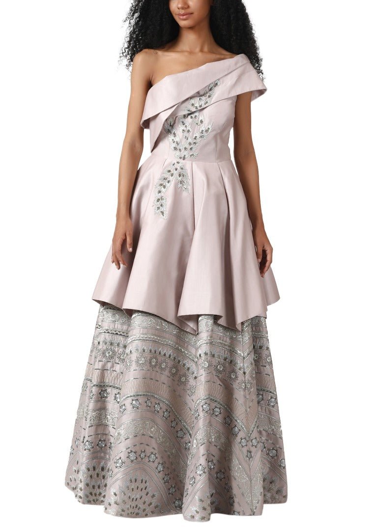 Ruffle one shoulder gown - samantchauhan