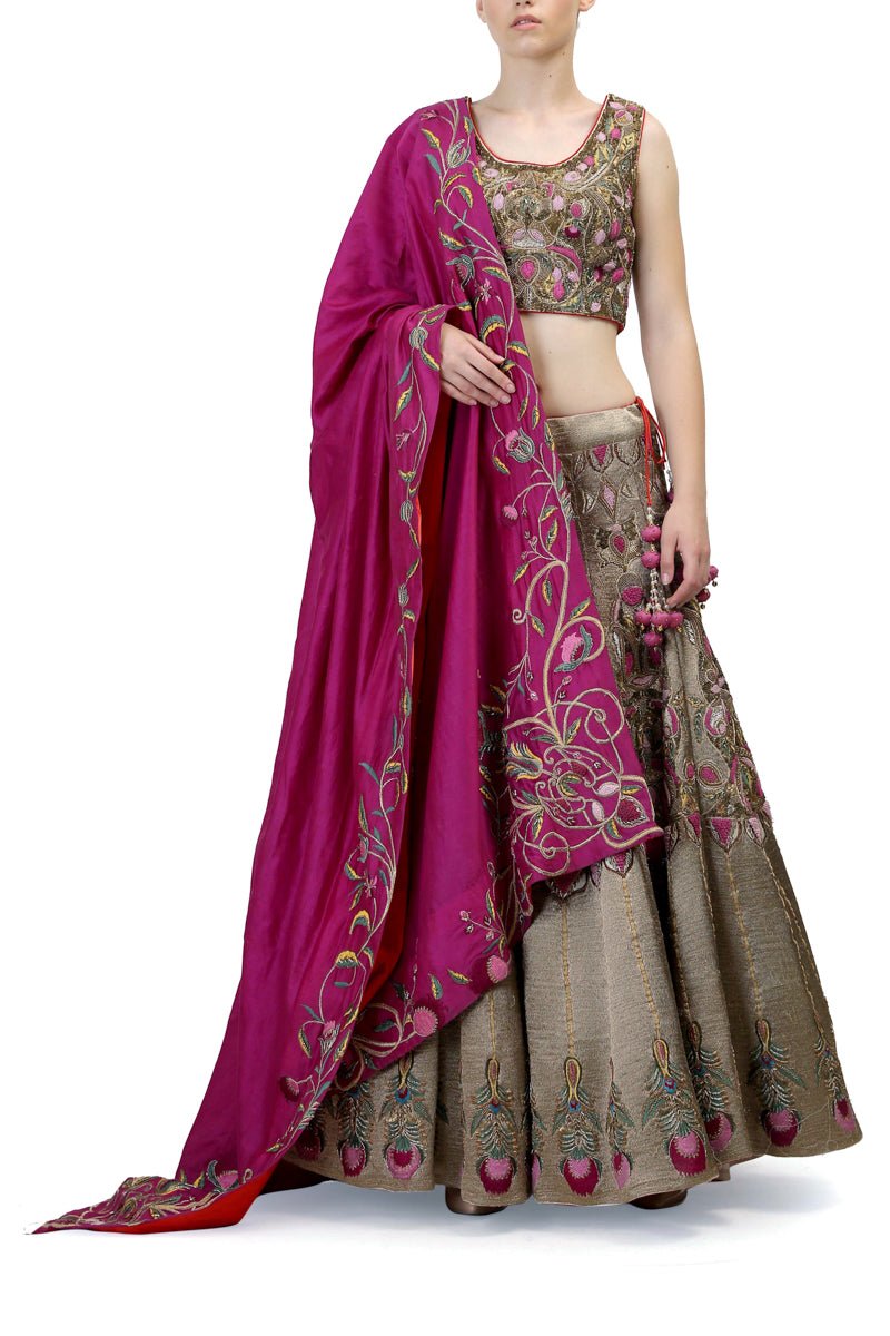 Sleevless Blouse & Lehenga set - samantchauhan