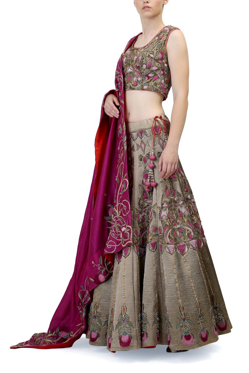 Sleevless Blouse & Lehenga set - samantchauhan