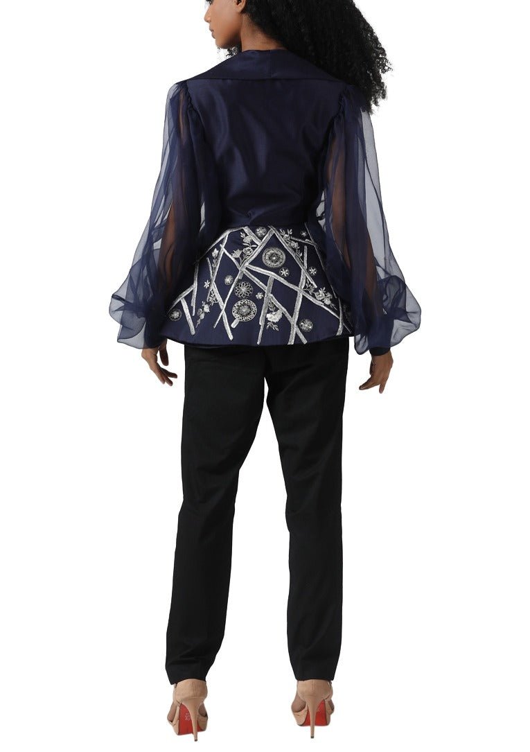 Splurging neckline top with pants - samantchauhan
