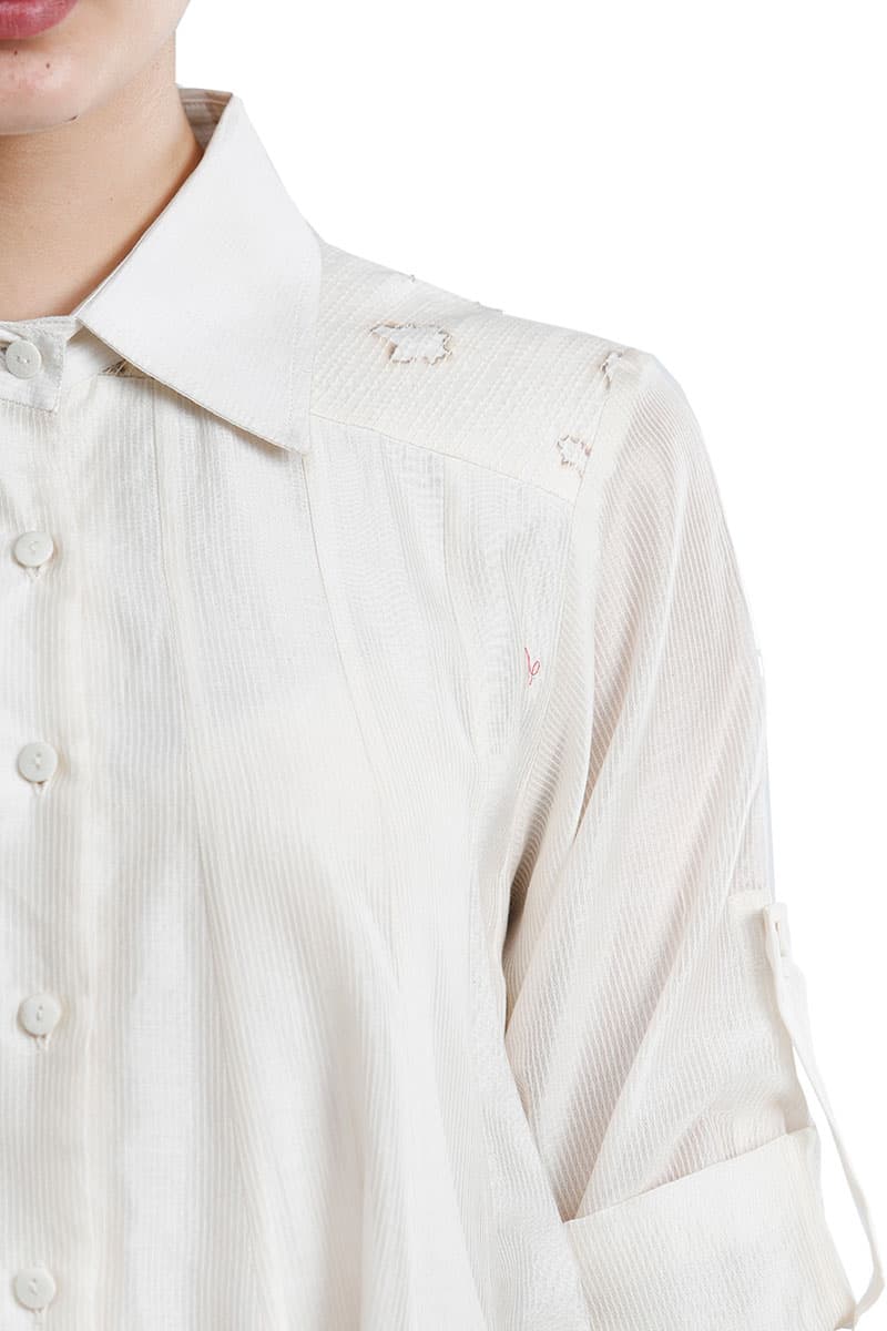 Thread Work Shirt style Dress - samantchauhan