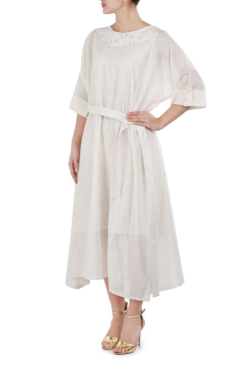 Tie - up Asymmetric Dress - samantchauhan