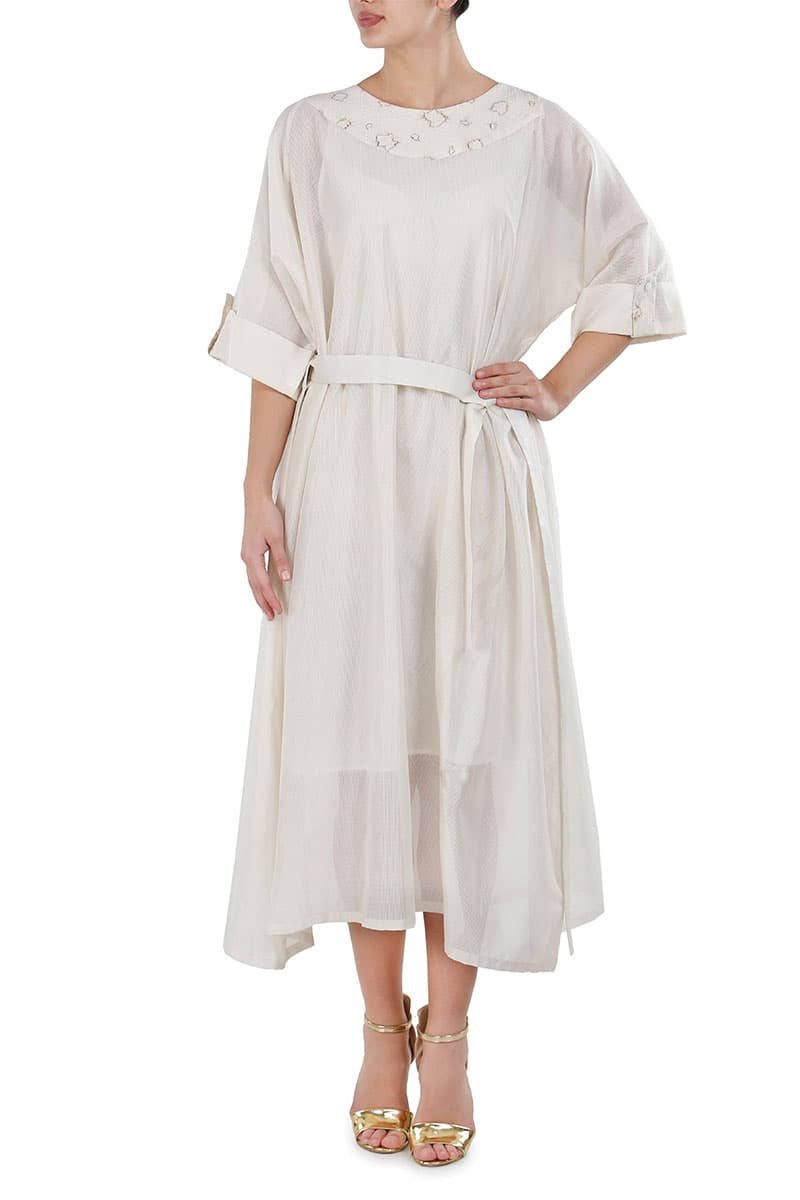 Tie - up Asymmetric Dress - samantchauhan