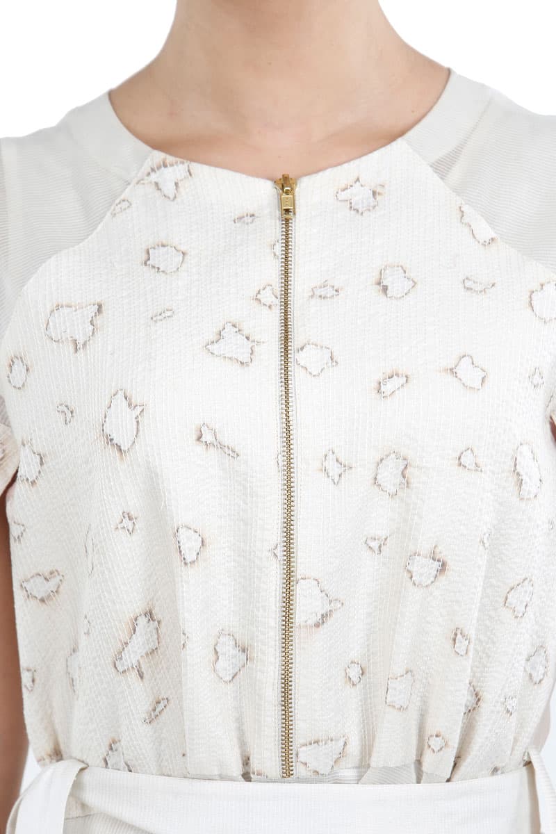 Tie - up Burnt Effect Dress - samantchauhan