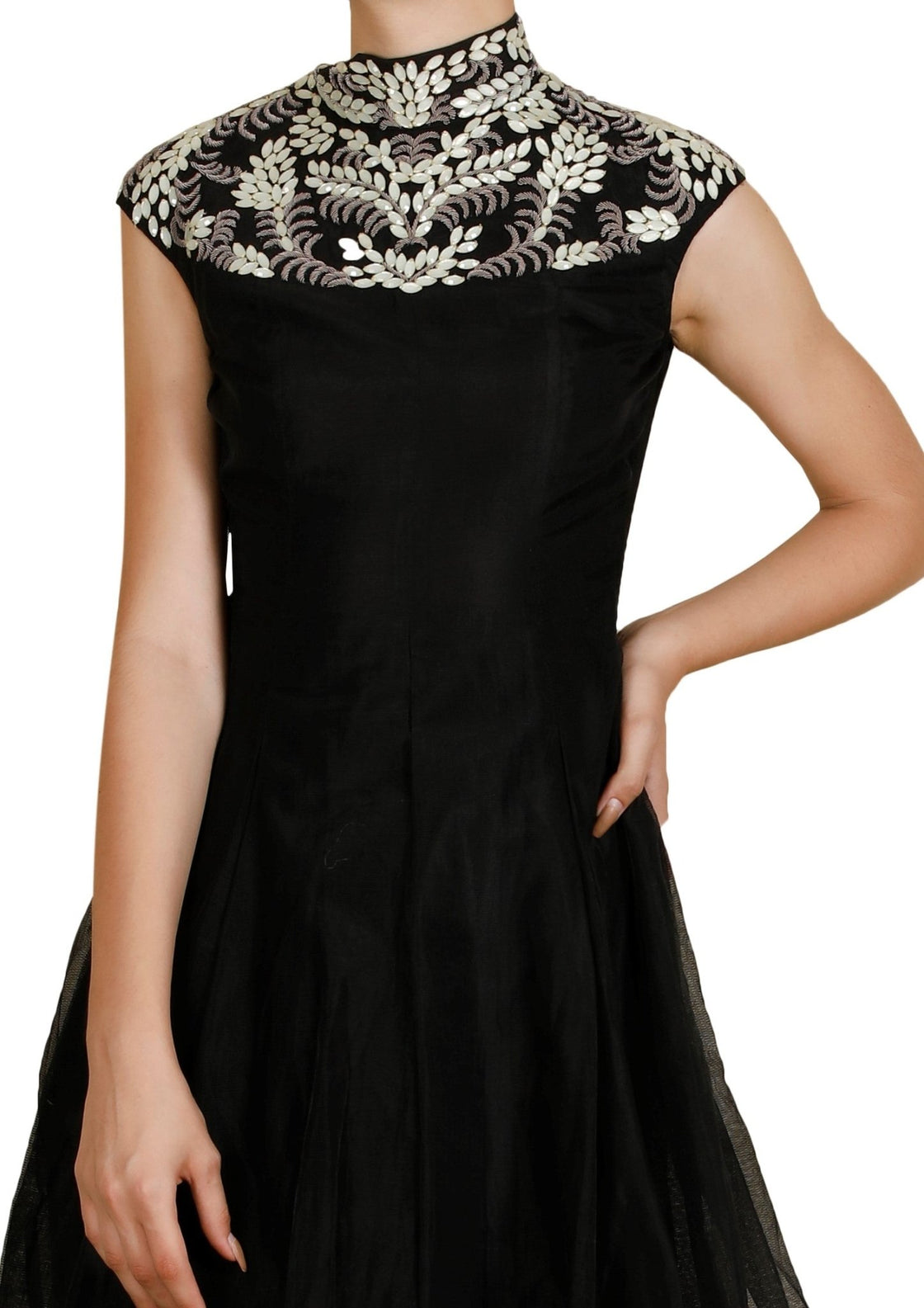 Yoke Embroidered Gown - samantchauhan