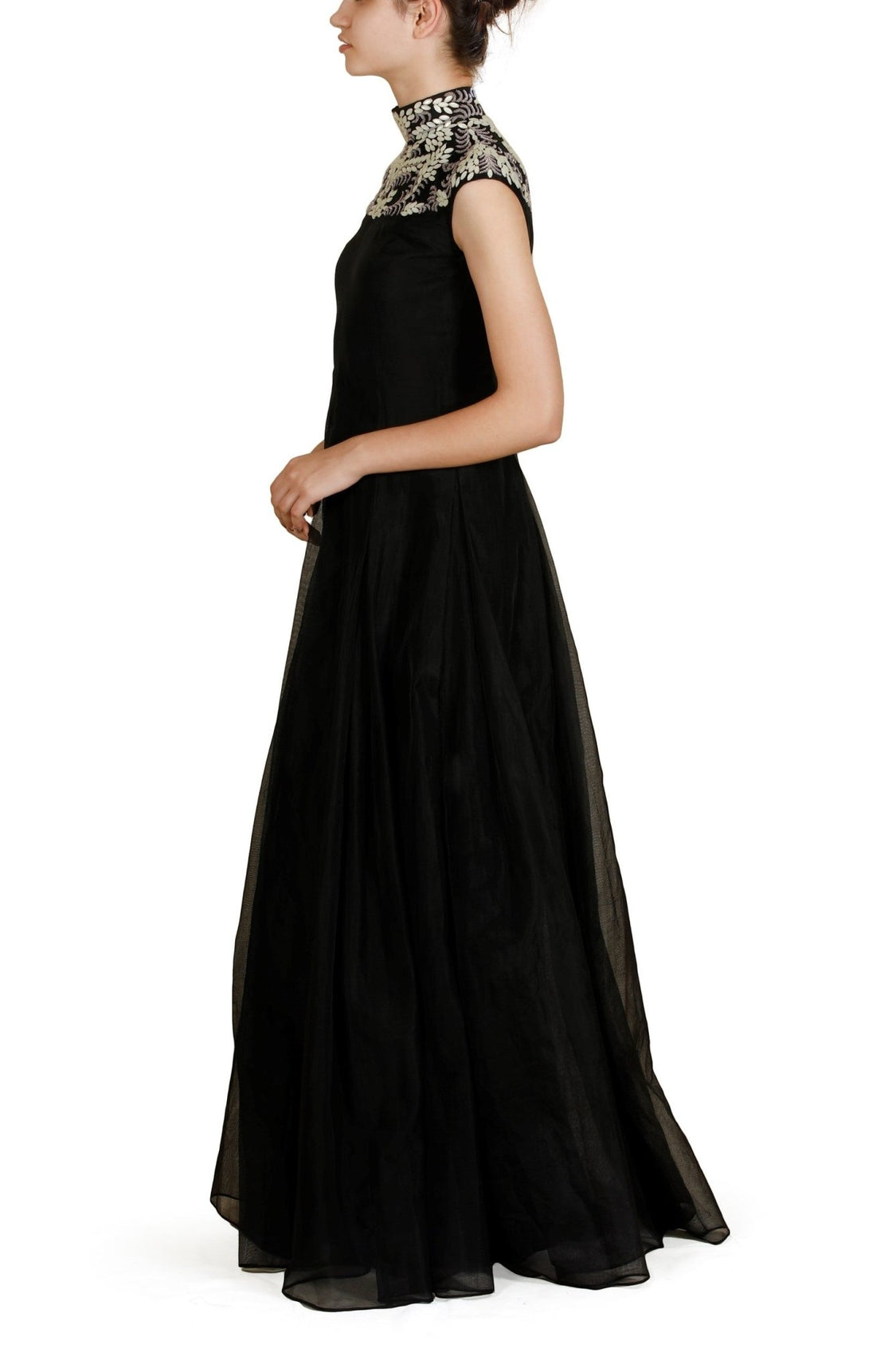 Yoke Embroidered Gown - samantchauhan