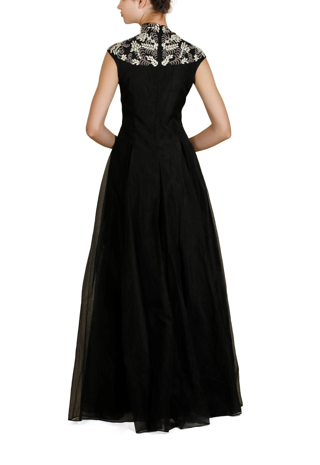 Yoke Embroidered Gown - samantchauhan