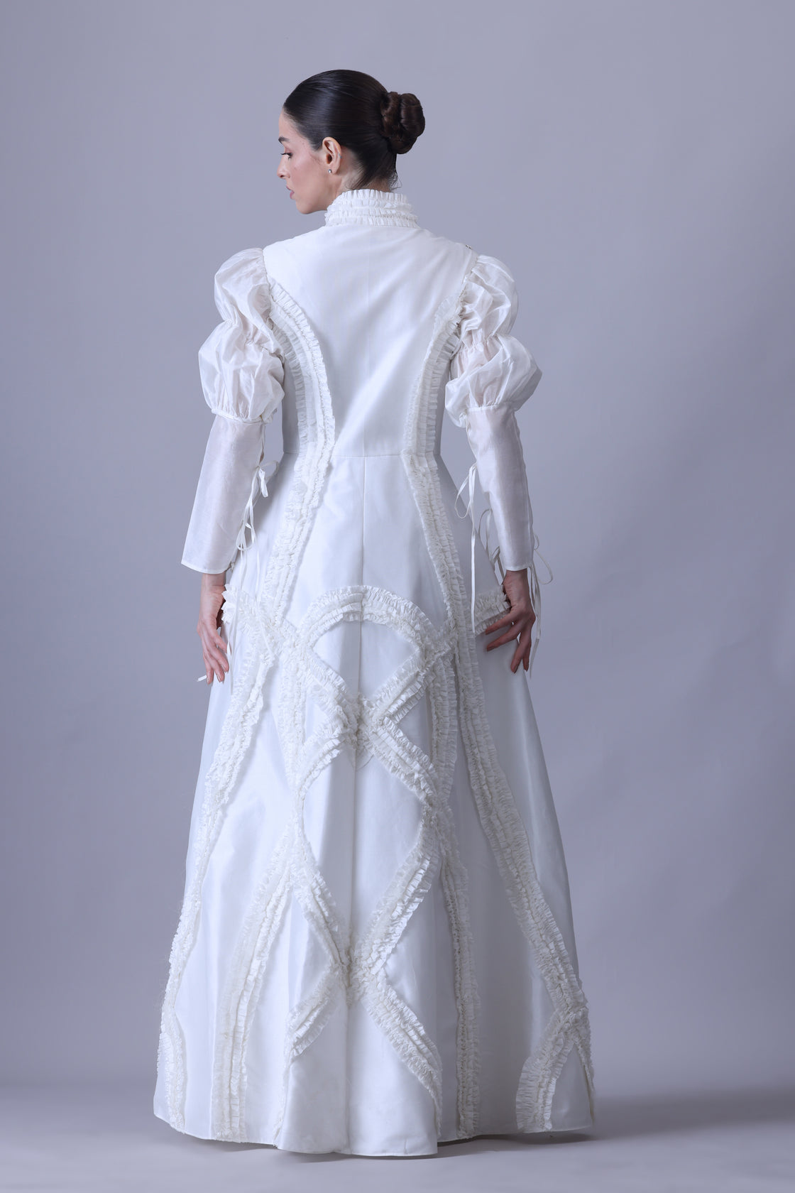 High-collared Jacket Gown