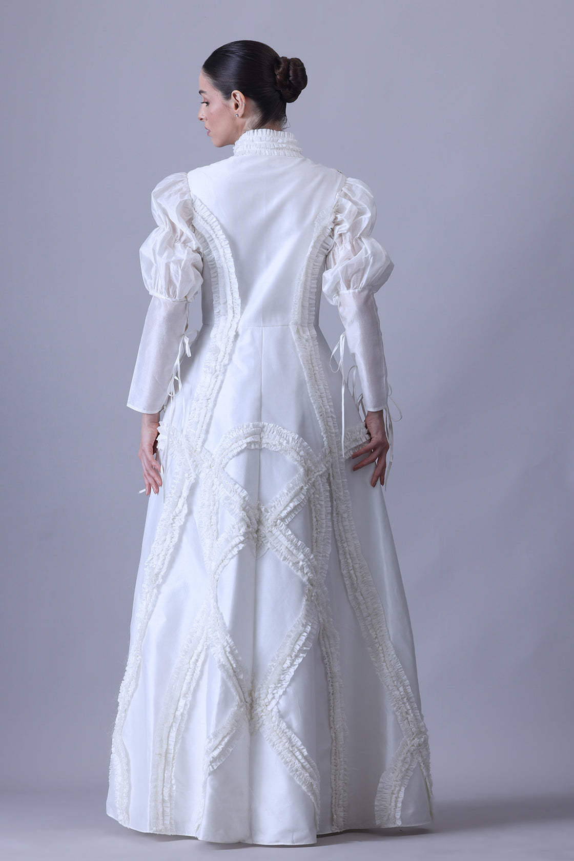 High-Collared Jacket Gown