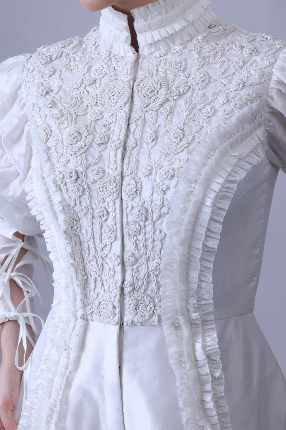 High-collared Jacket Gown