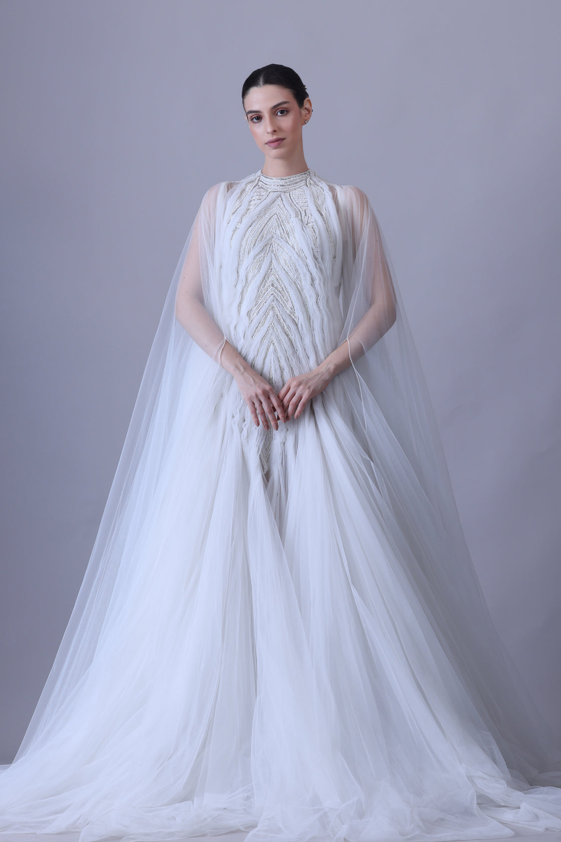 Radiate elegance in this ethereal white gown