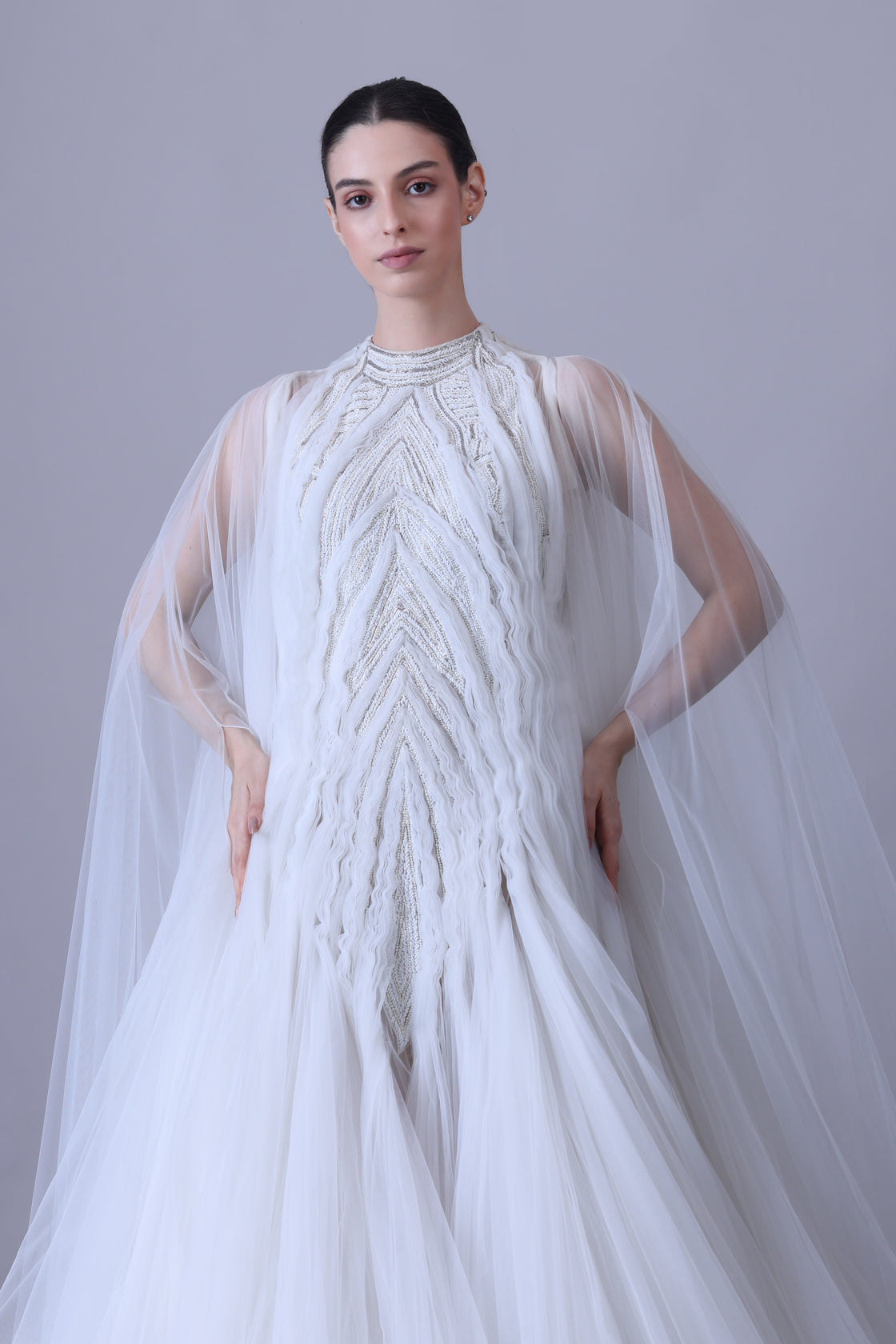 Radiate elegance in this ethereal white gown