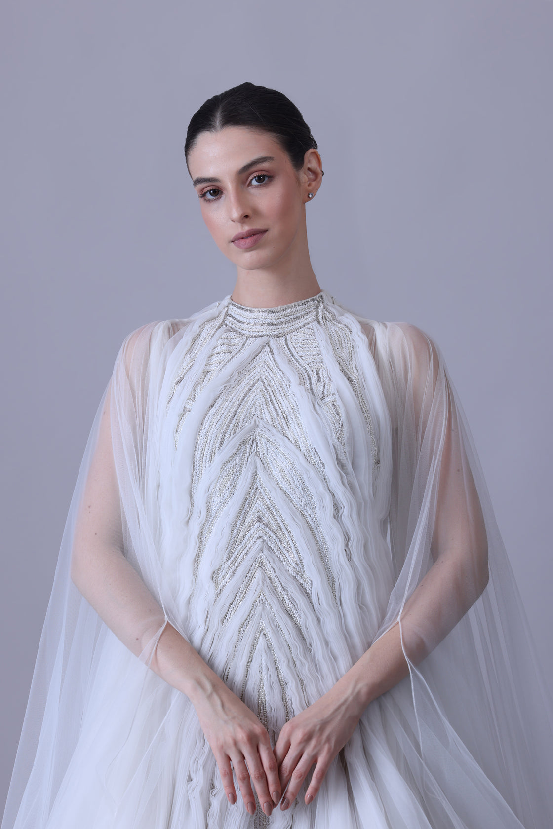 Radiate elegance in this ethereal white gown
