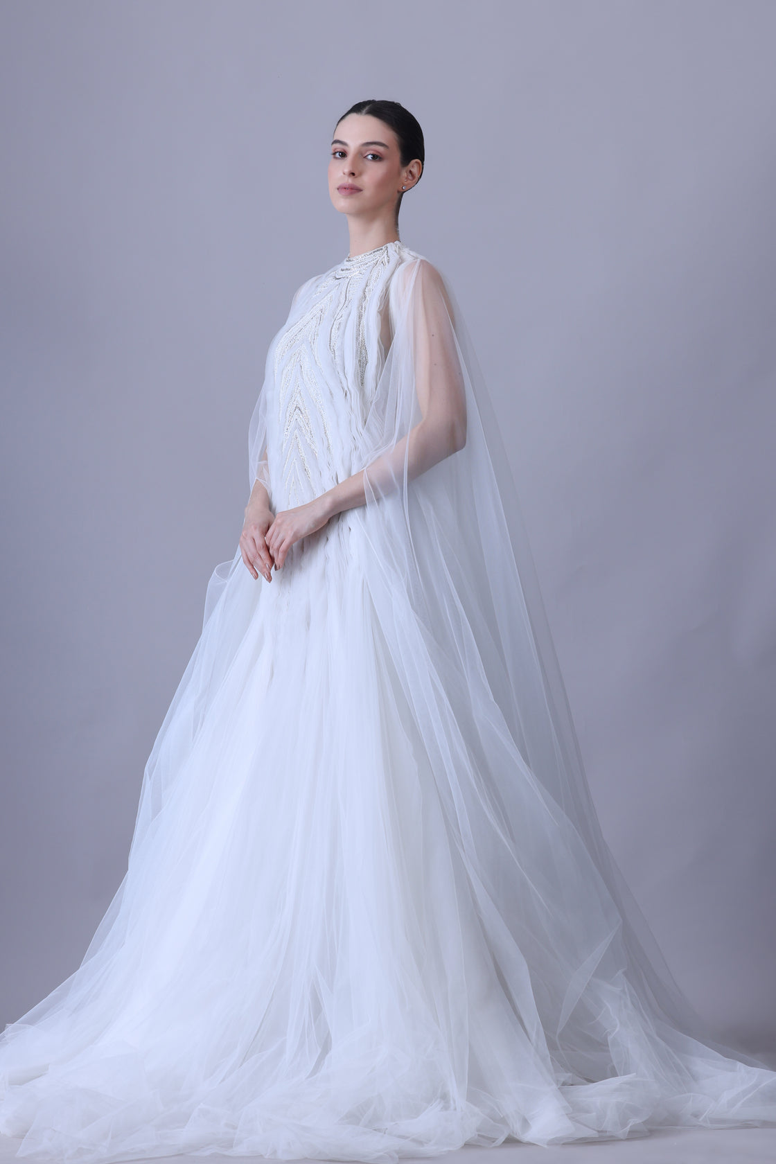 Radiate elegance in this ethereal white gown