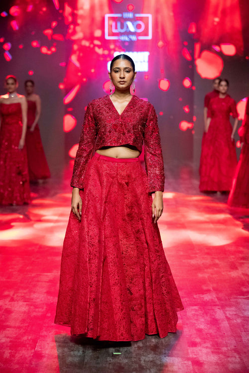 Royal Red Lehenga Set