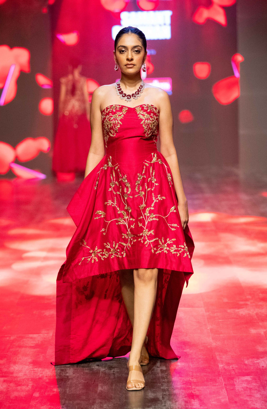 Red Muse Embroidered Dress