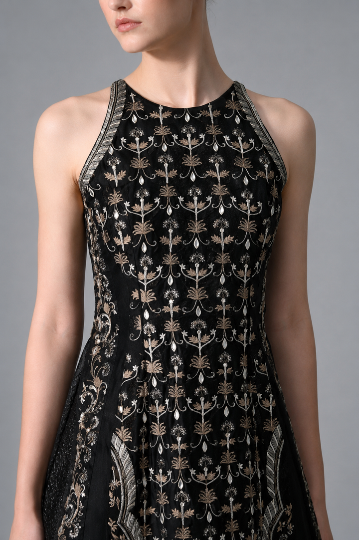 Sleeveless Kurta &amp; Skirt