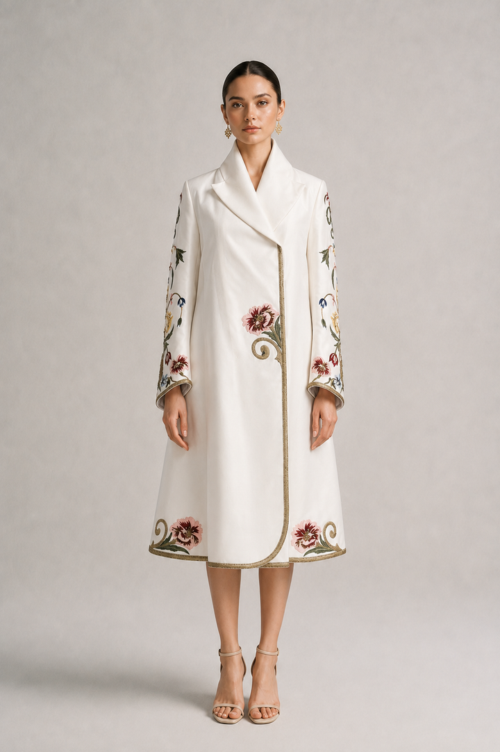 Overlap Collared Jacket Dress